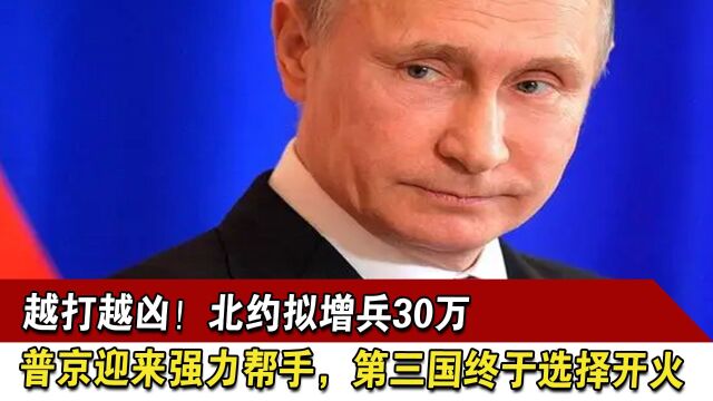 越打越凶!北约拟增兵30万,普京迎来强帮手,第三国终选择开火