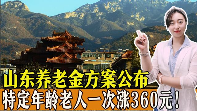 2023年山东养老金调整方案,针对特定年龄的老人,一次涨360元!