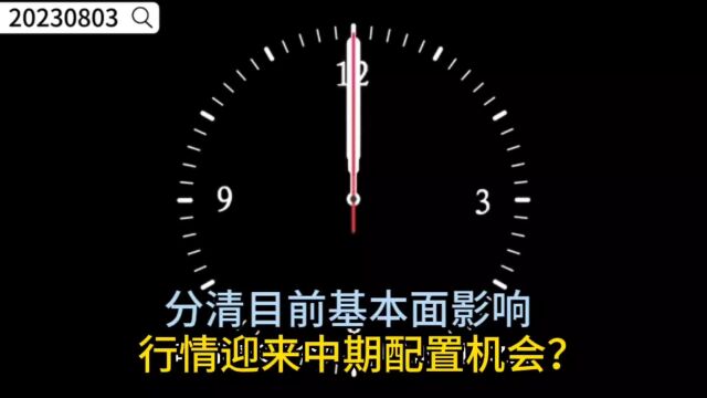 分清目前基本面影响,行情迎来中期配置机会?