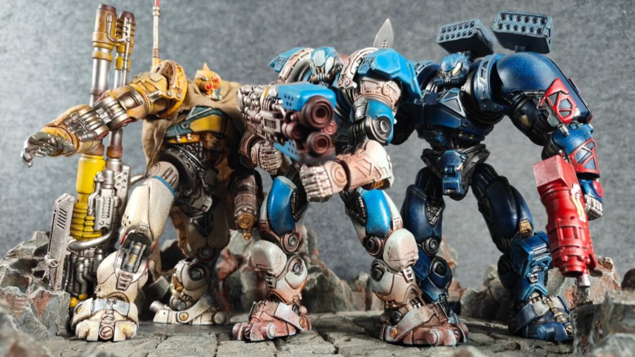 1/12合金机甲模型 玩具攻略 实况战场 征服者机甲 三人套装