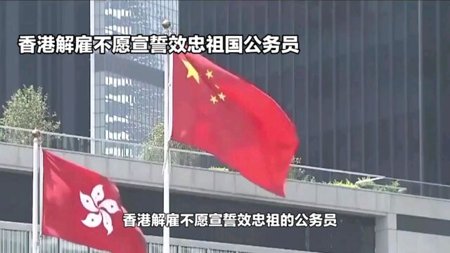 香港解雇不愿宣誓效忠祖的公务员,国攘外必先安内清除毒瘤行动