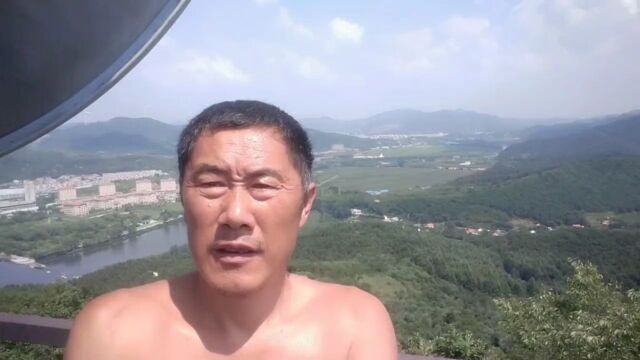 俯瞰弓长岭,汤河水库,高山之巅,一揽五余,景色绝美