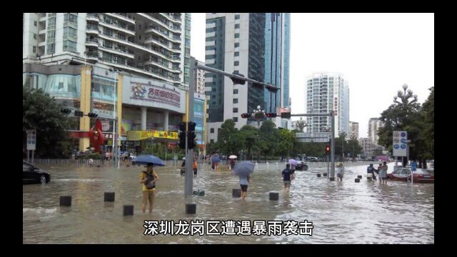 9月7日 深圳龙岗多地因暴雨发生雨侵