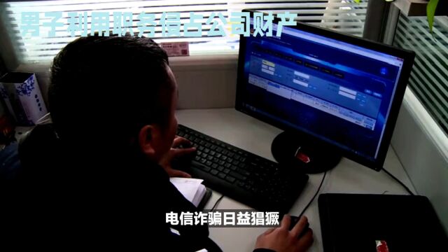 男子利用职务侵占公司财产