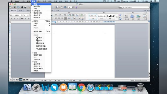 苹果电脑word之界面介绍