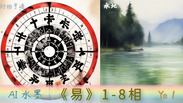 乾坤屯蒙,需讼师比《易》那些难读 不懂的文字,其实是这个意思~ AI水墨绘画