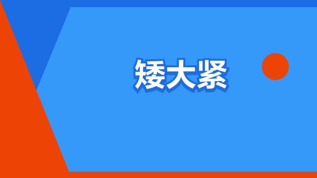 “矮大紧”是什么意思?