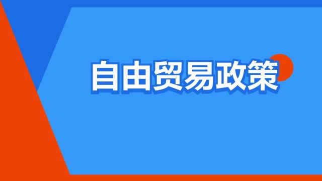 “自由贸易政策”是什么意思?