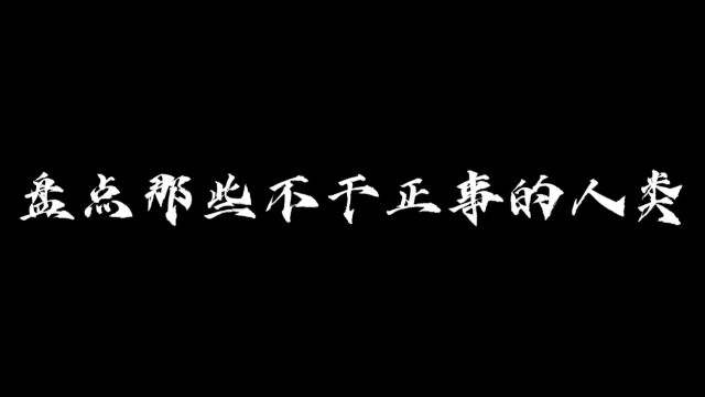 盘点那些不干正事的人类