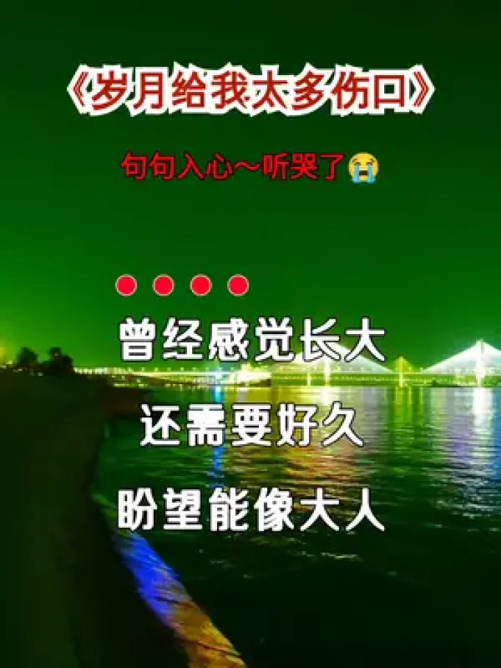 歲月給我太多傷口#完整版#傷感音樂#歌詞句句入心#歲月匆匆一轉眼就老