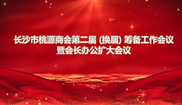 长沙市桃源商会举行第二届(换届)筹备工作会议 童彬原就任会长