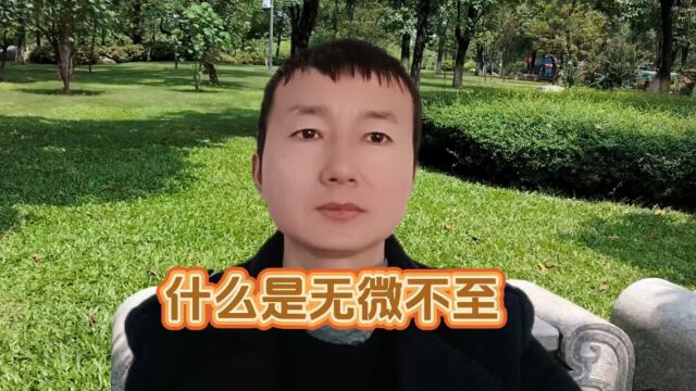 什么是无微不至?