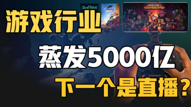 游戏行业大整改:两大巨头蒸发5000亿港元,下一个是直播行业!