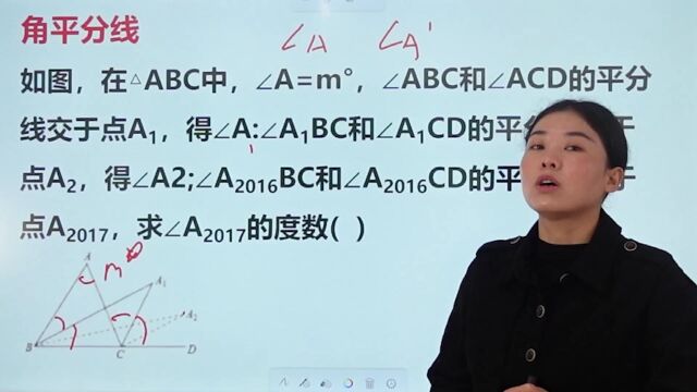 中考数学:求角的度数,运用角平分线定理解题,定理要记住