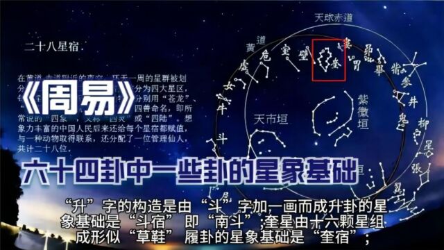 周易以心宿、南斗、奎星、井宿为星象基础的为何是恒、升、履、井四卦?