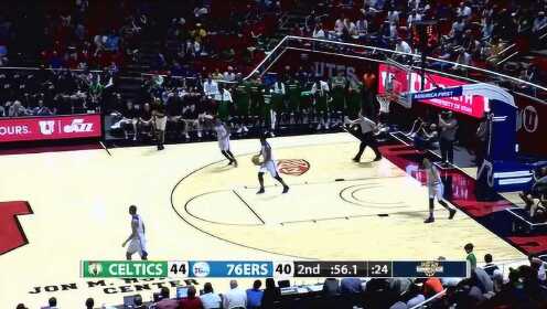 《NBA比赛集锦》【扣篮】野兽初长成！塔图姆势大力沉爆炸劈扣