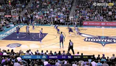 《NBA全场集锦》活塞vs黄蜂第2节精编 沃克连中三分打花活塞