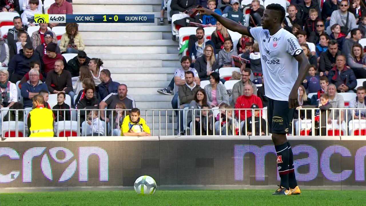 法国甲级足球联赛回放1718法甲第12轮尼斯vs第戎上半场