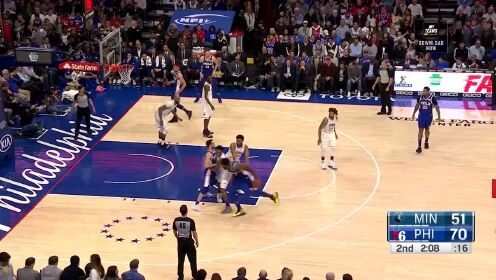 《NBA全场集锦》【球星】恩比德vs森林狼集锦 31分13篮板猛虎出笼双手虐筐