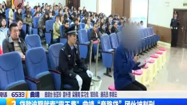 贷款逾期就索“霸王费”曲靖“套路贷”团伙被判刑