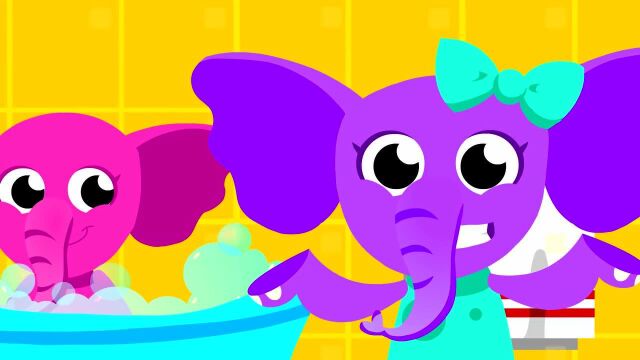 Healthy Habits | Bath Time with Ellie the Elephant | Nursery Rhymes by Little Angel