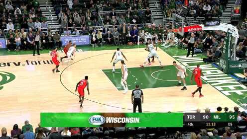 《NBA比赛集锦》【盖帽】比赛进入白热化 字母哥伊巴卡连续盖帽得手