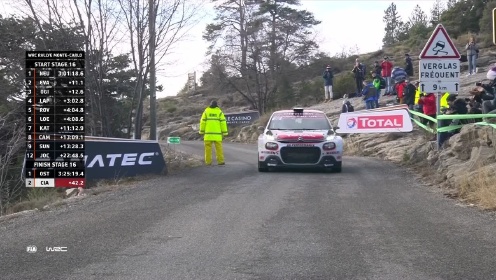 【回放】WRC世界汽车拉力锦标赛蒙特卡洛站第16赛段 全场回放