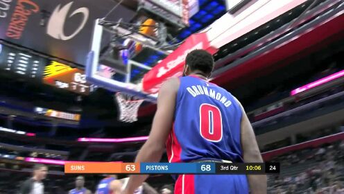 《NBA比赛集锦》状元郎艾顿还是太嫩 德拉蒙德连续篮下造成2+1