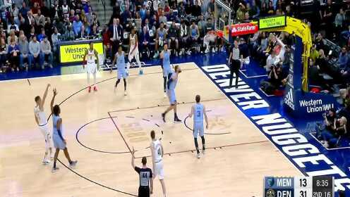 《NBA全场集锦》【原声】灰熊110-119掘金 掘金全民皆兵7人得分上双力擒灰熊