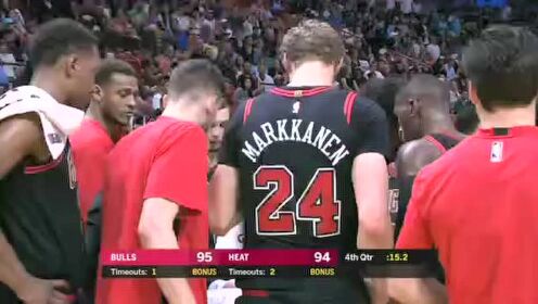 《NBA全场集锦》【原声回放】公牛vs热火第4节  拉文两罚全中拖进加时
