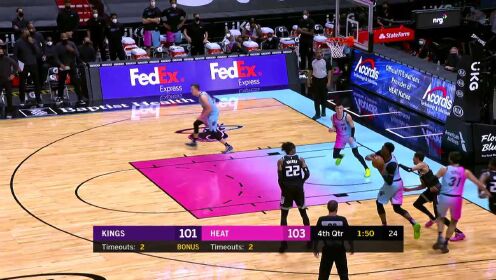 《迈阿密热火》【原声】国王104-105热火 巴特勒复出砍30+7+8助热火险胜国王