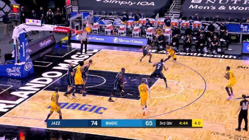 《NBA全场集锦》【原声】爵士124-109魔术 爵士七人上双大胜魔术