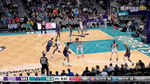 《NBA全场集锦》【原声】国王123-124黄蜂 黄蜂三人20+险胜国王