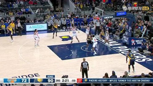 《NBA全场集锦》【原声】尼克斯102-122步行者 步行者三人得分20+轻取尼克斯