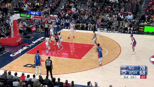 《NBA全场集锦》【原声】鹈鹕100-105奇才 湖人旧将合砍33分送关键攻防