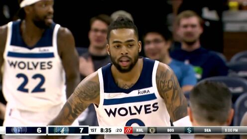 《NBA全场集锦》化腐朽为神奇！拉塞尔失误后灵机一拨助唐斯暴扣