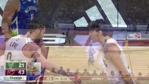 《NBA骑士》【原声】雄鹿106-114骑士 字母空砍45+14骑士擒雄鹿迎5连胜