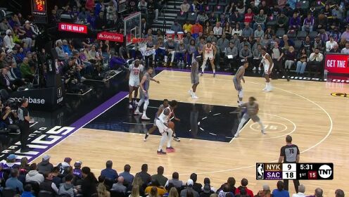 《NBA全场集锦》淡定自如！布伦森迎着防守弧顶三分手起刀落