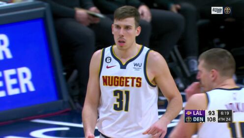 《NBA全场集锦》NBA常规赛：湖人vs掘金第4节中文解说回放
