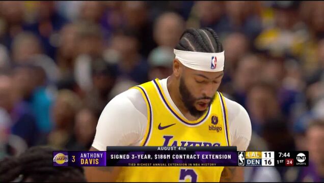 NBA揭幕战：湖人vs掘金第1节英文原声回放