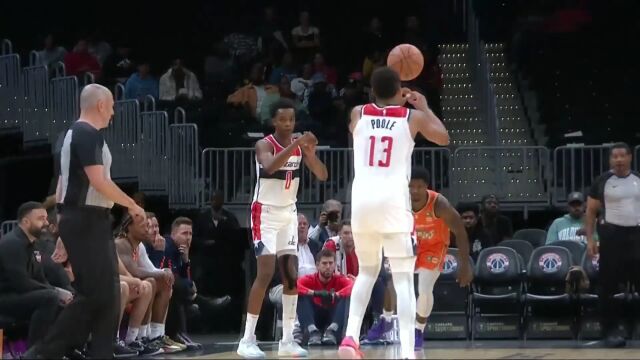 普尔vs坎恩斯太攀蛇 奇才首秀全场拿下18分三分8中4