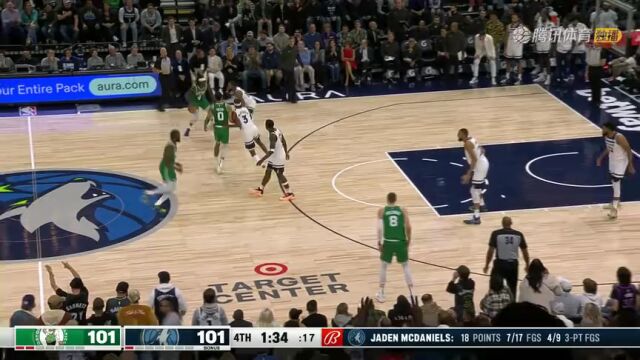 凯尔特人vs森林狼第4节英文原声回放