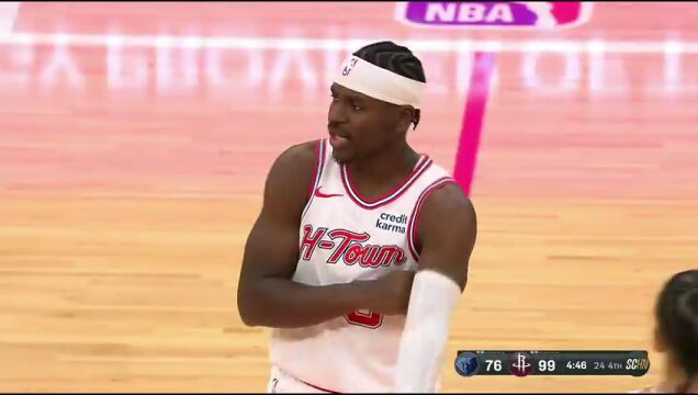 NBA常规赛：灰熊vs火箭第4节英文原声回放