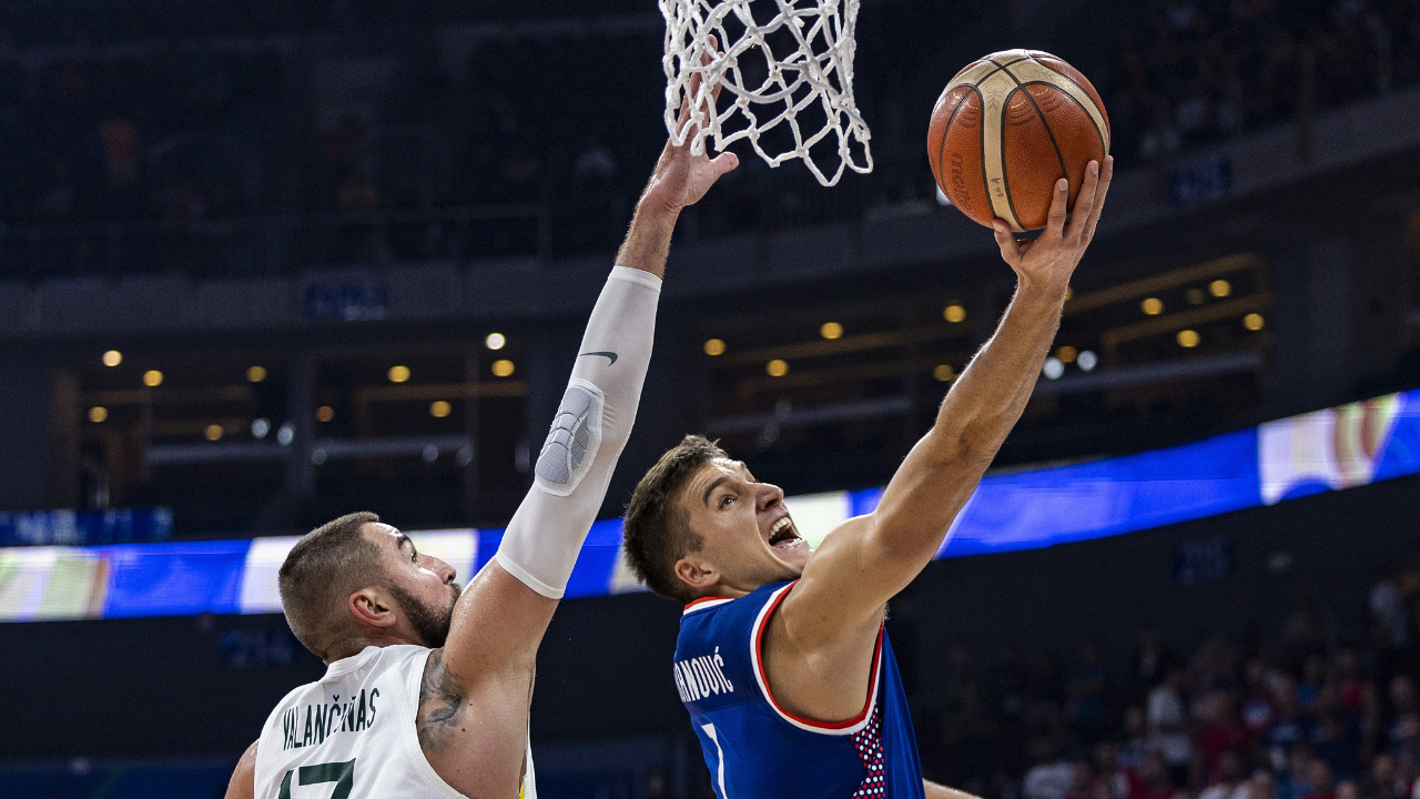 立陶宛vs塞尔维亚五佳球 博格达诺维奇超远三分压哨命中