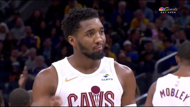 NBA常规赛：骑士vs勇士第3节英文原声回放