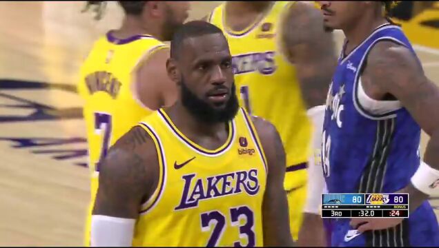 魔术vs湖人第3节英文原声回放