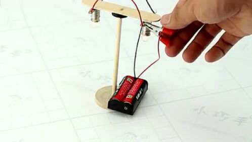简单电路双头路灯科技小制作小发明手工制作