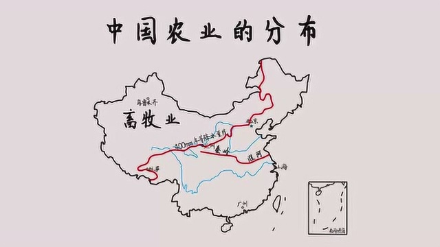 中国农作物分布图手绘图片