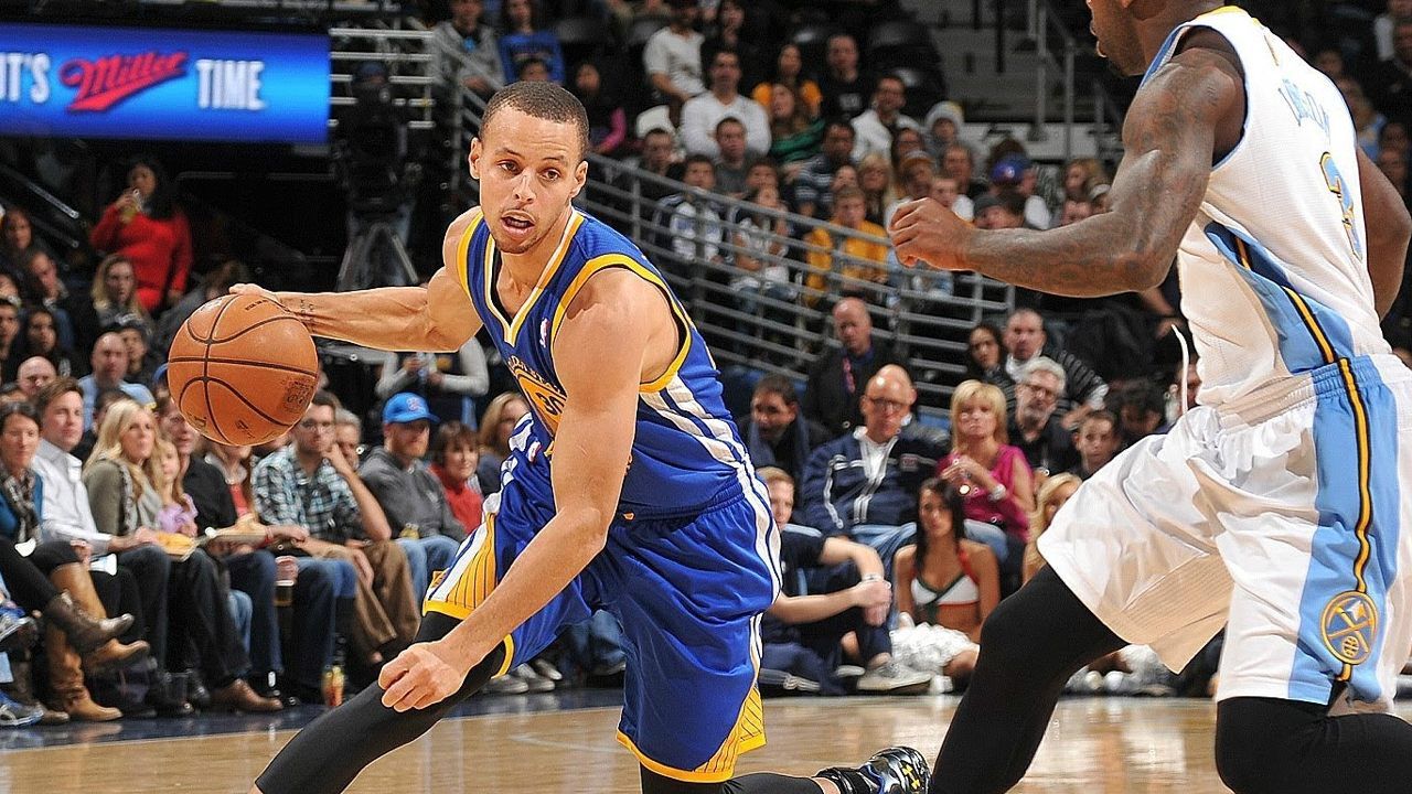 全景nba库里十大精彩crossover两次直接晃翻对手