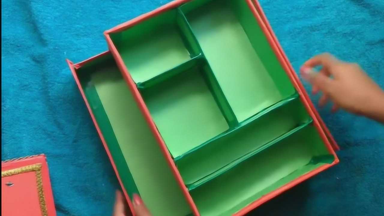 旧鞋盒自制桌面收纳盒图片